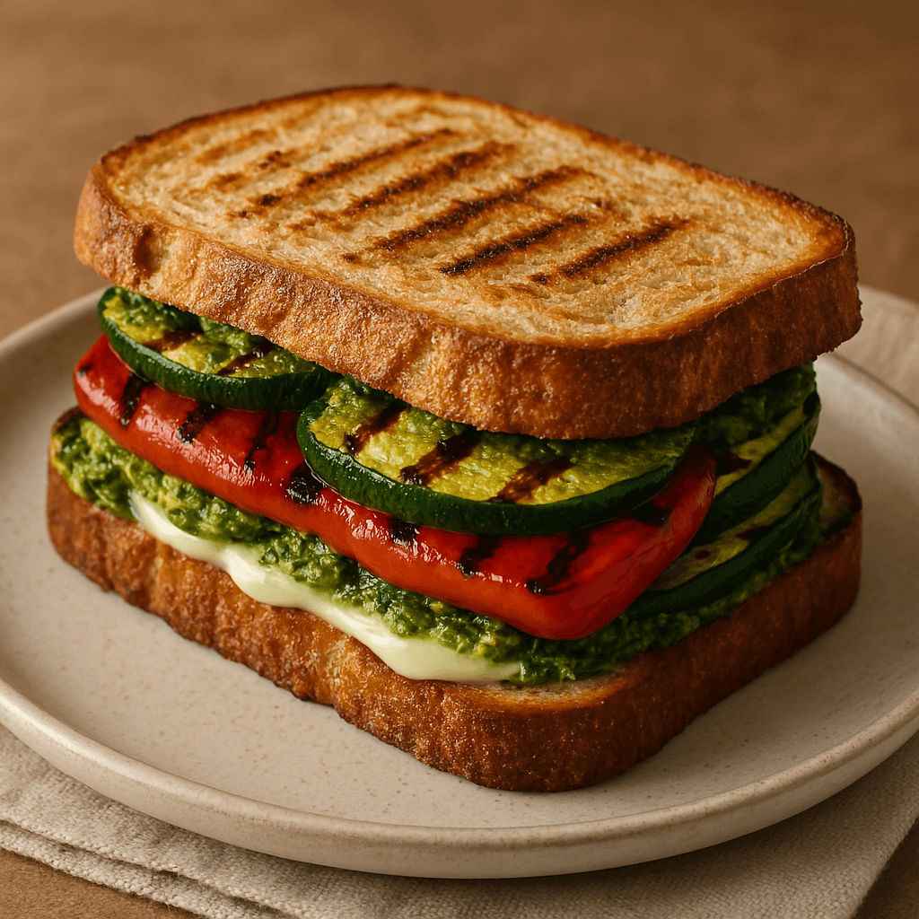 Grilled Veggie Pesto Sandwich